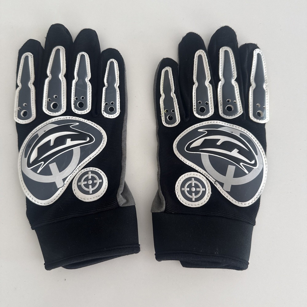 HK Army Paintball Gloves Black Logo Protective Design Size Medium
